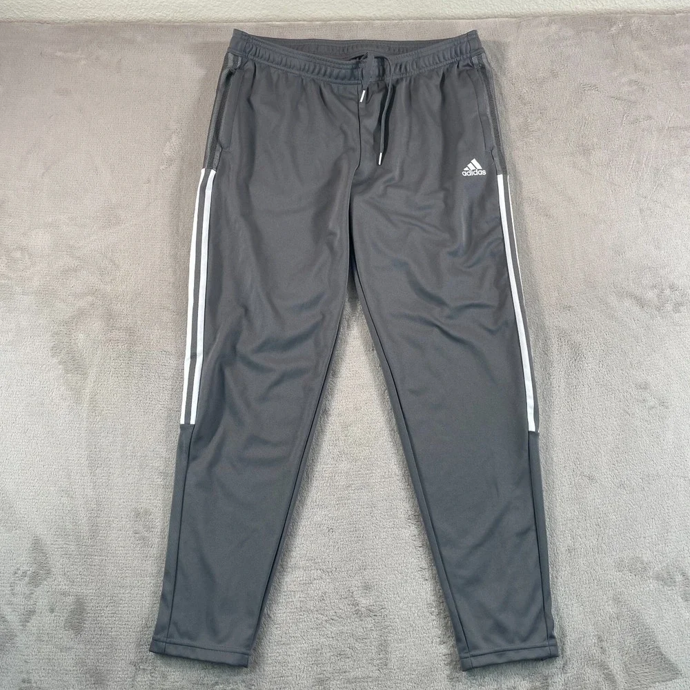 Adidas Aeroready Training Pants Men XL Grey Tapered Athletic‎ Fit Gym NWOT